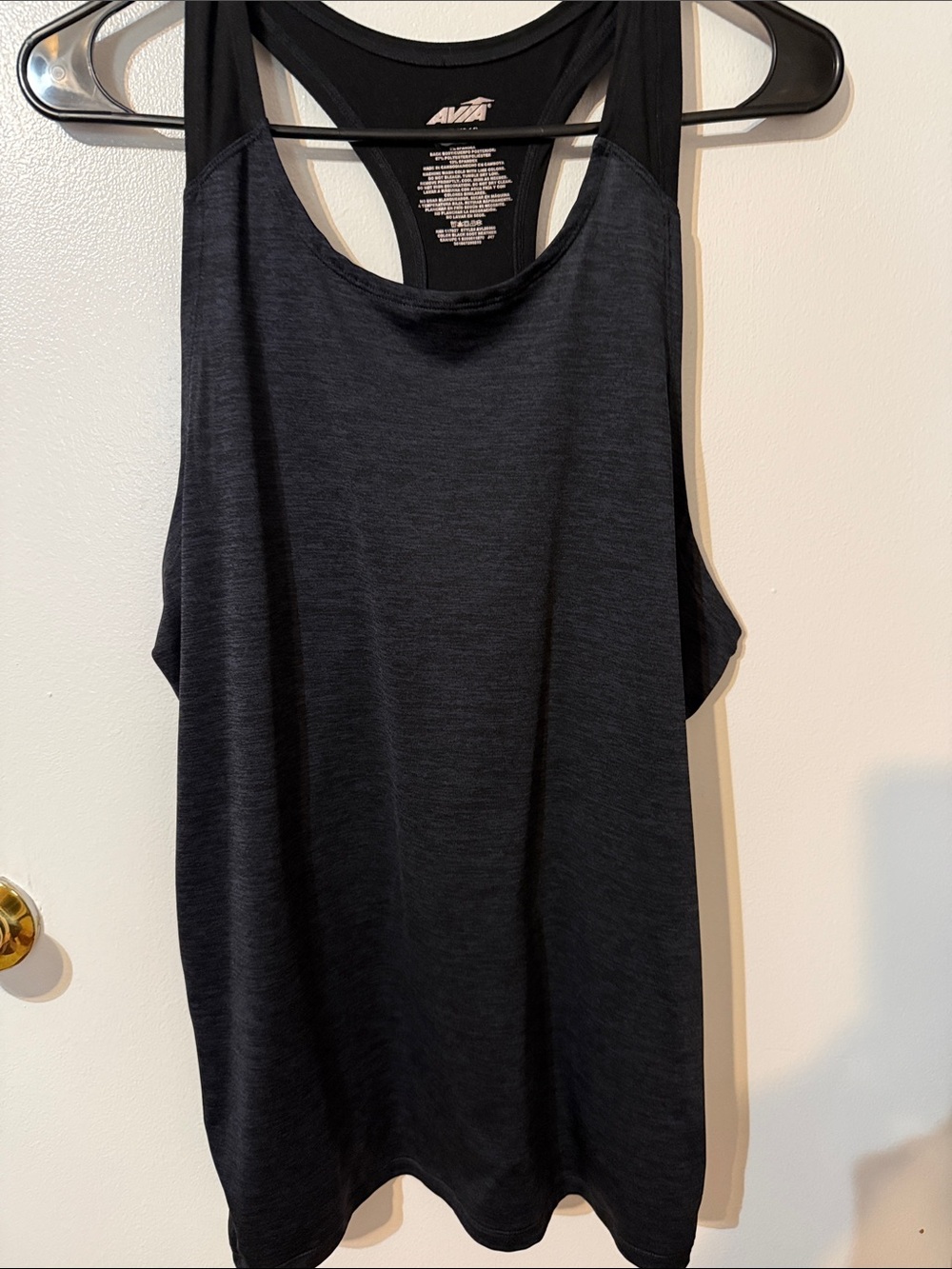 Avia Women's Charcoal Black Racerback Workout Tank